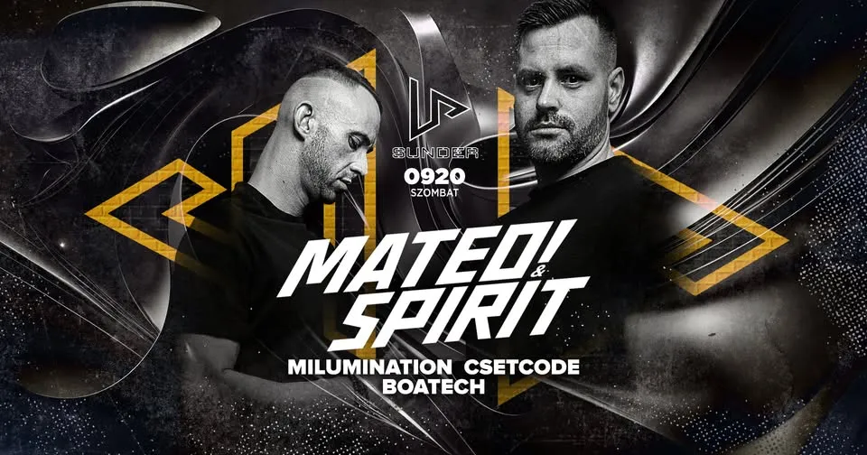 ▷ SUNDER EVENTS ◁ | VINTAGE TECHNO | WORLDWIDE | MATEO & SPIRIT | BOATECH